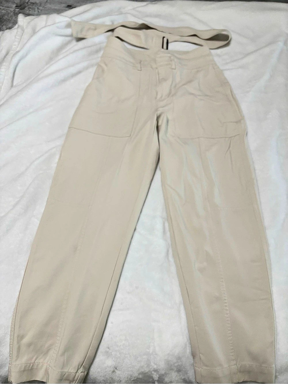 B R Utility Pants in Cream Size 4 Like New